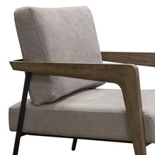 Load image into Gallery viewer, Blair Accent Chair in Grey Fabric with Curved Wood Leg Detail by Diamond Sofa
