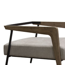 Load image into Gallery viewer, Blair Accent Chair in Grey Fabric with Curved Wood Leg Detail by Diamond Sofa
