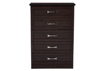 Load image into Gallery viewer, Baxton Studio Colburn Modern and Contemporary 5-Drawer Dark Brown Finish Wood Tallboy Storage Chest
