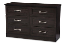 Load image into Gallery viewer, Baxton Studio Colburn Modern and Contemporary 6-Drawer Dark Brown Finish Wood Storage Dresser
