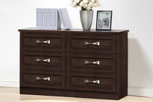 Load image into Gallery viewer, Baxton Studio Colburn Modern and Contemporary 6-Drawer Dark Brown Finish Wood Storage Dresser
