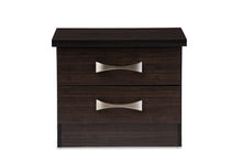 Load image into Gallery viewer, Baxton Studio Colburn Modern and Contemporary 2-Drawer Dark Brown Finish Wood Storage Nightstand Bedside Table
