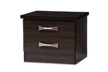 Load image into Gallery viewer, Baxton Studio Colburn Modern and Contemporary 2-Drawer Dark Brown Finish Wood Storage Nightstand Bedside Table
