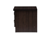Load image into Gallery viewer, Baxton Studio Colburn Modern and Contemporary 2-Drawer Dark Brown Finish Wood Storage Nightstand Bedside Table
