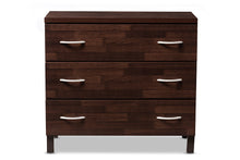 Load image into Gallery viewer, Baxton Studio Maison Modern and Contemporary Oak Brown Finish Wood 3-Drawer Storage Chest
