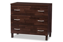 Load image into Gallery viewer, Baxton Studio Maison Modern and Contemporary Oak Brown Finish Wood 3-Drawer Storage Chest
