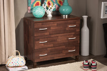 Load image into Gallery viewer, Baxton Studio Maison Modern and Contemporary Oak Brown Finish Wood 3-Drawer Storage Chest
