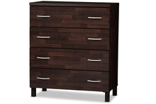 Load image into Gallery viewer, Baxton Studio Maison Modern and Contemporary Oak Brown Finish Wood 4-Drawer Storage Chest
