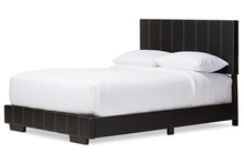Load image into Gallery viewer, Baxton Studio Atlas Modern and Contemporary Black Faux Leather Full Size Platform Bed
