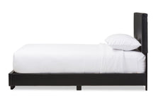 Load image into Gallery viewer, Baxton Studio Atlas Modern and Contemporary Black Faux Leather Full Size Platform Bed
