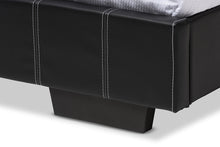 Load image into Gallery viewer, Baxton Studio Atlas Modern and Contemporary Black Faux Leather Full Size Platform Bed
