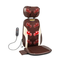 Load image into Gallery viewer, Back Massager Chair Pad with Adjustable Neck Pillow and 3 Speeds-Brown

