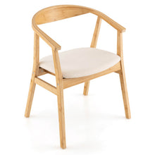 Load image into Gallery viewer, Bamboo Accent Chair with Armrest and Curved Backrest-Natural
