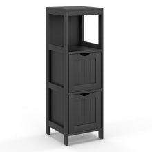 Load image into Gallery viewer, Wooden Bathroom Floor Cabinet with Removable Drawers-Black
