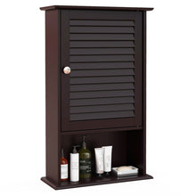 Load image into Gallery viewer, Bathroom Wall Mount Storage Cabinet Single Door with Height Adjustable Shelf-Rustic Brown
