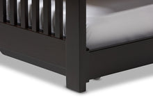 Load image into Gallery viewer, Baxton Studio Hevea Twin Size Dark Brown Solid Wood Platform Bed with Guest Trundle Bed
