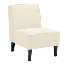 Load image into Gallery viewer, Modern Armless Accent Chair with Rubber Wood Legs-Beige
