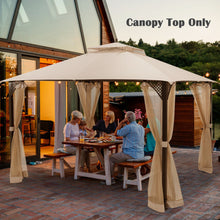 Load image into Gallery viewer, 10 x 12 Feet Gazebo Replacement Top with Air Vent and Drainage Holes-Beige
