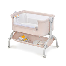 Load image into Gallery viewer, 3-in-1 Baby Bassinet with Double-Lock Design and Adjustable Heights-Beige
