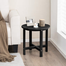 Load image into Gallery viewer, 18 Inch Round Weather-Resistant Adirondack Side Table-Black
