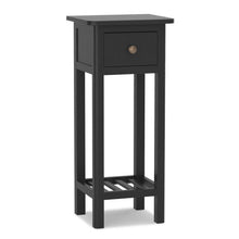 Load image into Gallery viewer, 2 Tier Slim Nightstand Bedside Table with Drawer Shelf-Black
