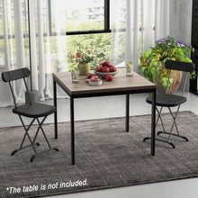 Load image into Gallery viewer, 2 Pieces Outdoor Folding Chair Set with Sturdy Frame and Ergonomic Backrest-Black
