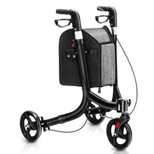 Load image into Gallery viewer, 3-Wheel Rolling Walker with Adjustable Handle-Black

