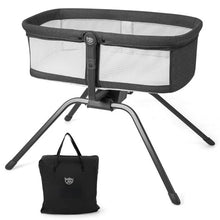 Load image into Gallery viewer, Portable Folding Bedside Sleeper with Mattress and Carry Bag-Gray &amp; White
