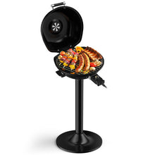Load image into Gallery viewer, 1600W Portable Electric BBQ Grill with Removable Non-Stick Rack-Black
