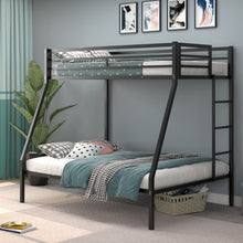 Load image into Gallery viewer, Twin-Over-Full Bunk Bed with Safety Rail and Ladder for Kids
