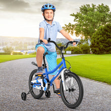 Load image into Gallery viewer, 18 Feet Kid&#39;s Bike with Removable Training Wheels-Blue
