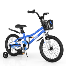 Load image into Gallery viewer, 18 Feet Kid&#39;s Bike with Removable Training Wheels-Blue
