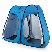 Load image into Gallery viewer, Oversized Pop Up Shower Tent with Window Floor and Storage Pocket-Blue
