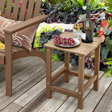 Load image into Gallery viewer, 14 Inch Square Weather-Resistant Adirondack Side Table-Brown
