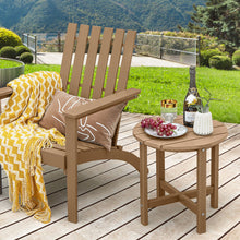 Load image into Gallery viewer, 18 Inch Round Weather-Resistant Adirondack Side Table-Brown
