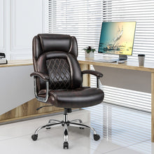 Load image into Gallery viewer, 500 LBS Height Adjustable Extra Wide Office Chair-Brown
