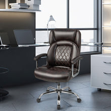 Load image into Gallery viewer, 500 LBS Height Adjustable Extra Wide Office Chair-Brown
