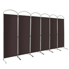 Load image into Gallery viewer, 6 Feet 6-Panels Freestanding Folding Privacy Screen-Brown
