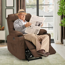 Load image into Gallery viewer, Electric Power Lift Recliner Chair with Vibration Massage and Lumbar Heat-Brown
