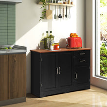 Load image into Gallery viewer, Buffet Storage Cabinet with 2-Door Cabinet and 2 Drawers-Black
