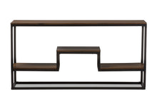 Load image into Gallery viewer, Baxton Studio Doreen Rustic Industrial Style Antique Black Textured Finished Metal Distressed Wood Console Table
