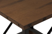 Load image into Gallery viewer, Baxton Studio Herzen Rustic Industrial Style Antique Black Textured Finished Metal Distressed Wood Occasional End Table
