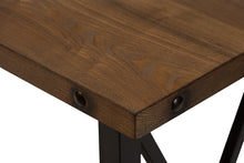 Load image into Gallery viewer, Baxton Studio Herzen Rustic Industrial Style Antique Black Textured Finished Metal Distressed Wood Occasional Console Table
