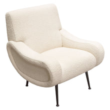 Load image into Gallery viewer, Cameron Accent Chair in Bone Boucle Textured Fabric w/ Black Leg by Diamond Sofa
