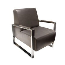 Load image into Gallery viewer, Century Accent Chair w/ Stainless Steel Frame by Diamond Sofa - Elephant Grey
