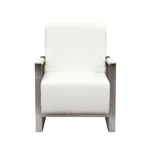 Load image into Gallery viewer, Century Accent Chair w/ Stainless Steel Frame by Diamond Sofa - White
