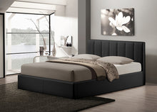 Load image into Gallery viewer, Baxton Studio Templemore Black Leather Contemporary Queen-Size Bed

