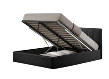 Load image into Gallery viewer, Baxton Studio Templemore Black Leather Contemporary Queen-Size Bed
