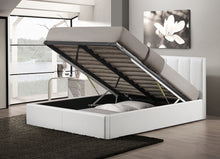 Load image into Gallery viewer, Baxton Studio Templemore White Leather Contemporary Queen-Size Bed
