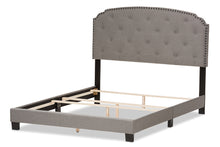 Load image into Gallery viewer, Baxton Studio Lexi Modern and Contemporary Light Grey Fabric Upholstered Queen Size Bed

